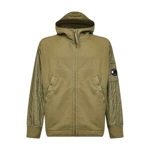 Cp Company Men Green "Diagonal Raised Fleece Mixed"